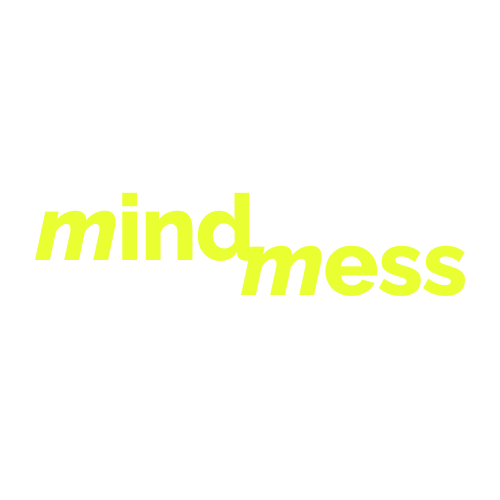 mindmess logo in fluorescent green